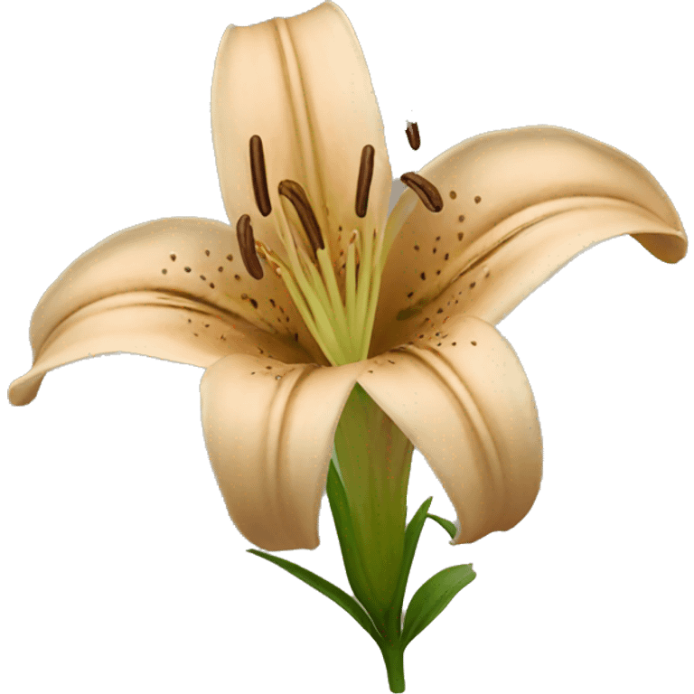 light brown lilium emoji