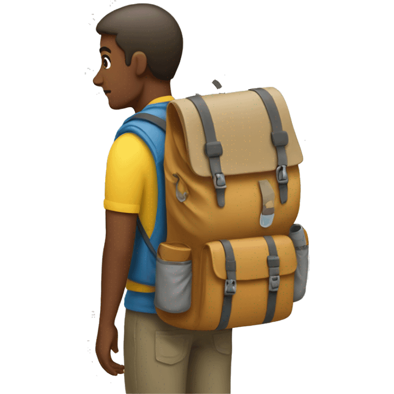 Traveler wearing big backpack emoji