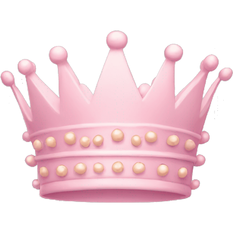 Pastel pink crown emoji