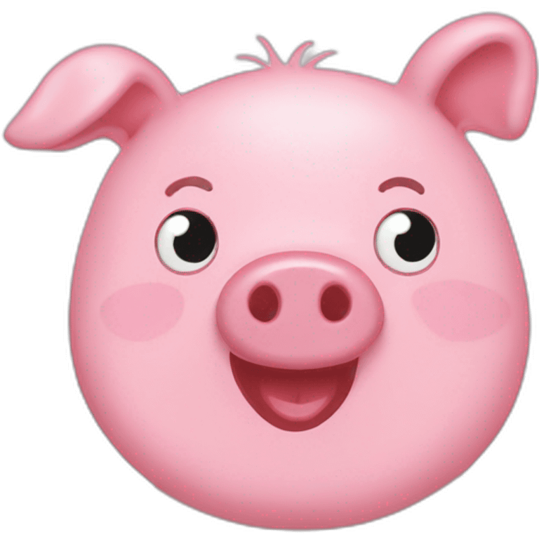 Peppa pig qui tient du cochon emoji