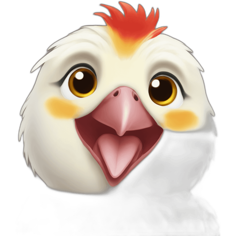 Happy cockatiel red tai emoji