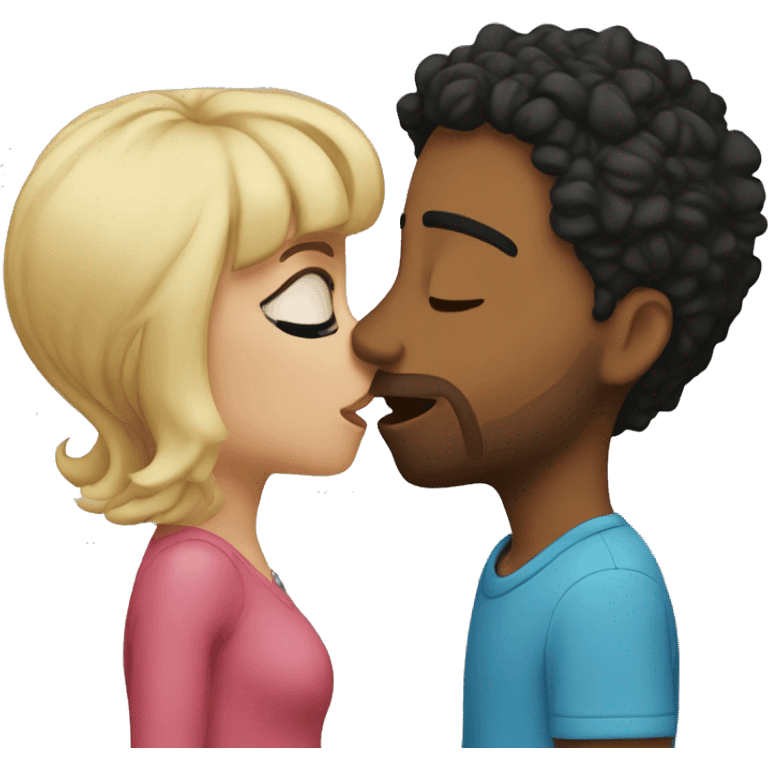 Gage and Alexa kissing  emoji