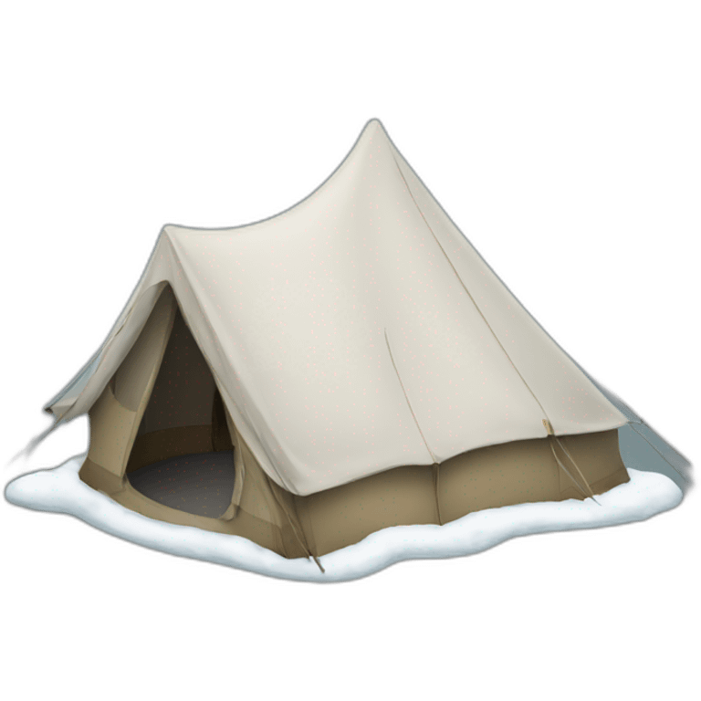 Tent in winter emoji