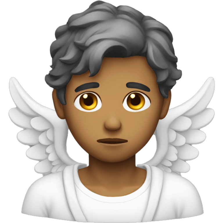 sad male angel emoji emoji