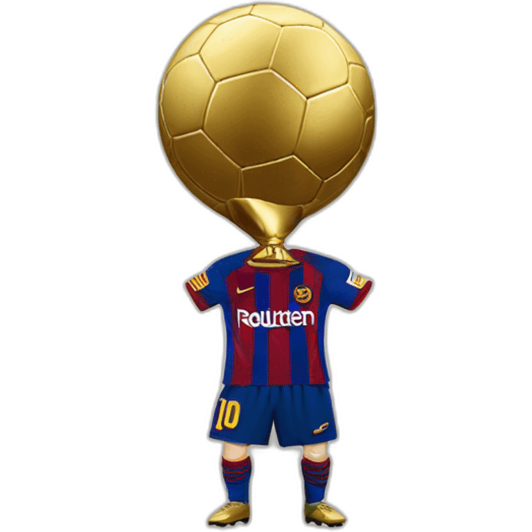 Messi avec le ballon d’or emoji