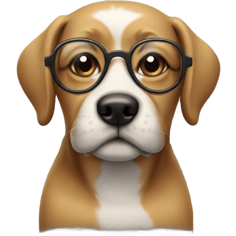 Dog with glasses  emoji