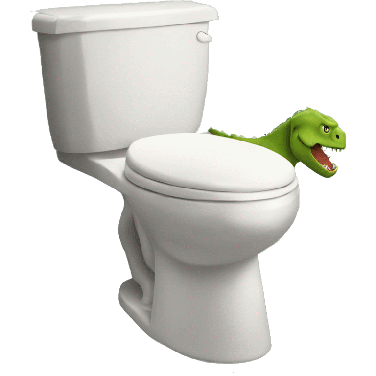 Dinosaur on the toilet emoji