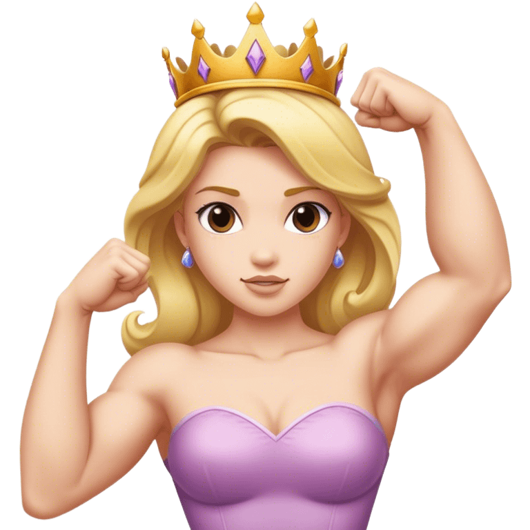 princess flexing bicep emoji