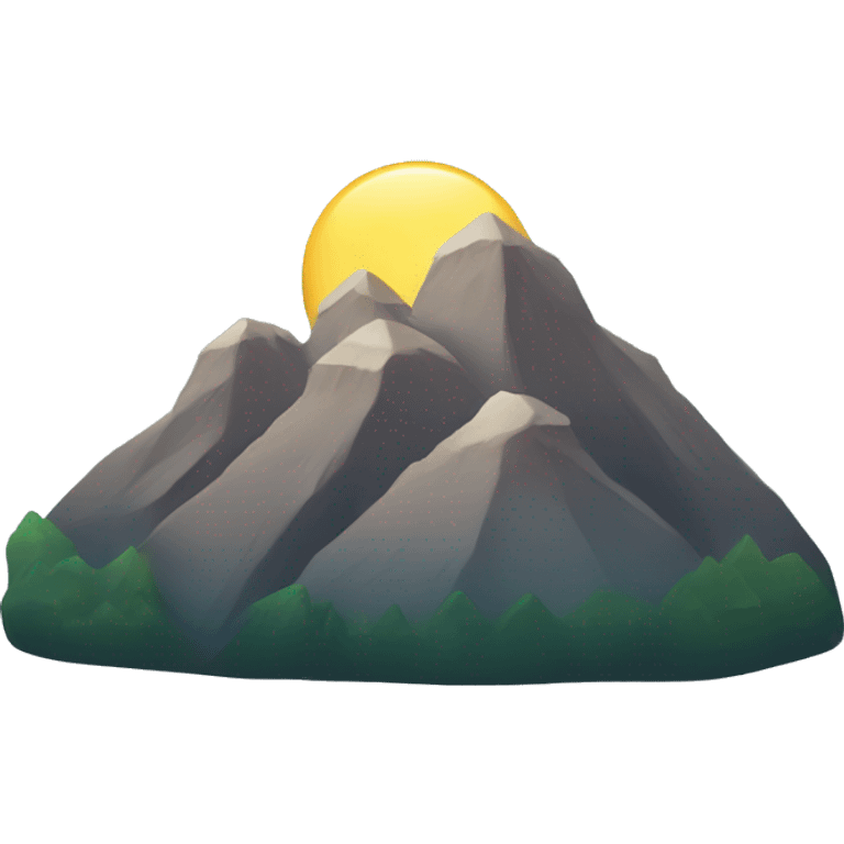 mountain with three peeks and with three stars overhead  emoji