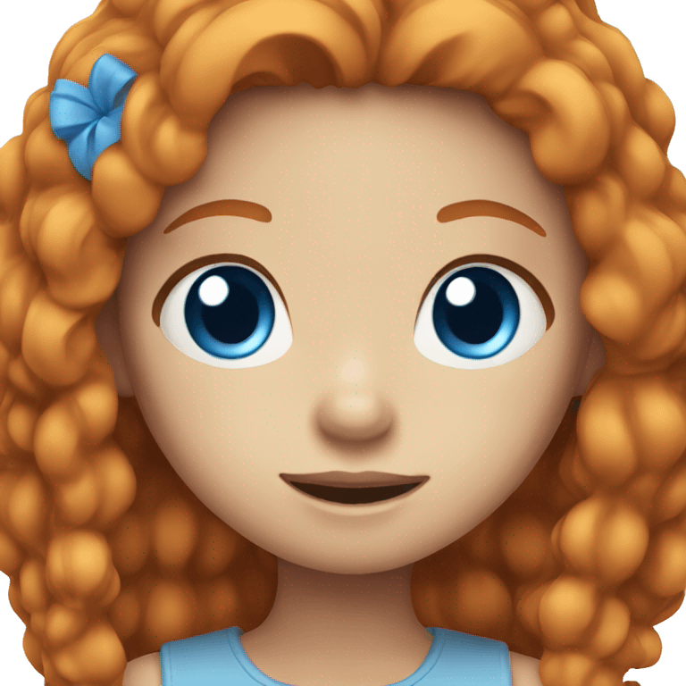 Ginger girl with blue eyes emoji