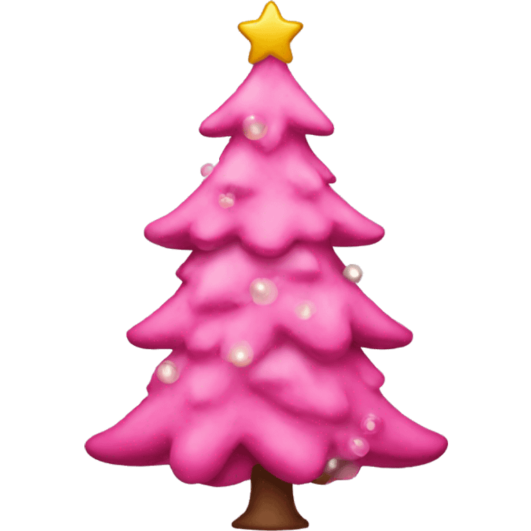 Pink Christmas tree emoji