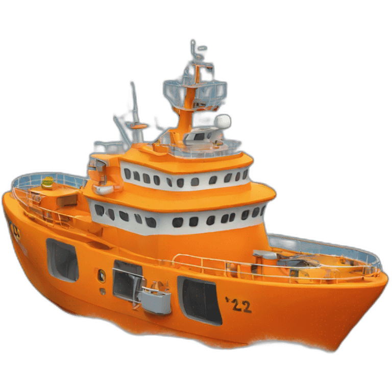 orange rescue ship emoji