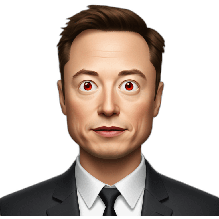 red eyes elon musk emoji