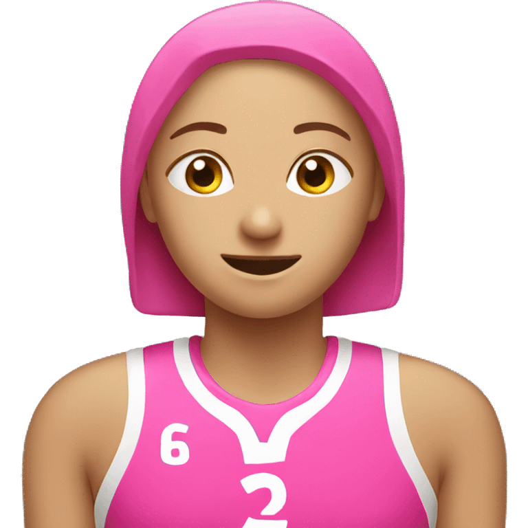 Pink volleyball emoji