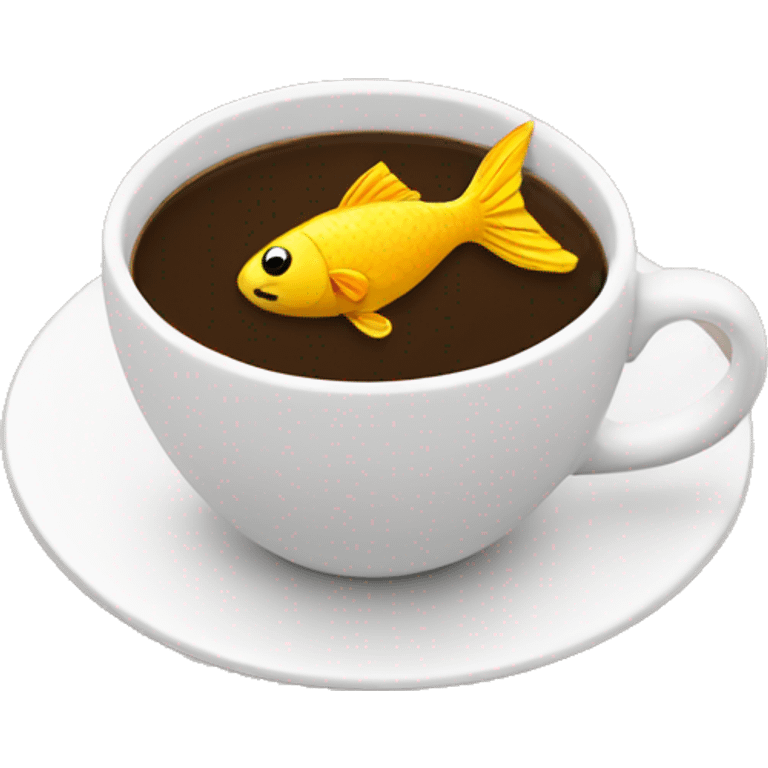 Fish swimming in coffee  emoji