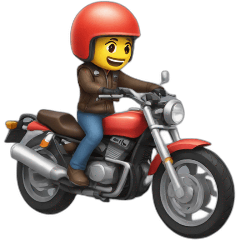 Une moto qui cabre emoji