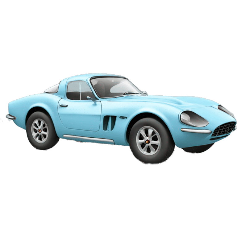 Light blue vintage sports car emoji