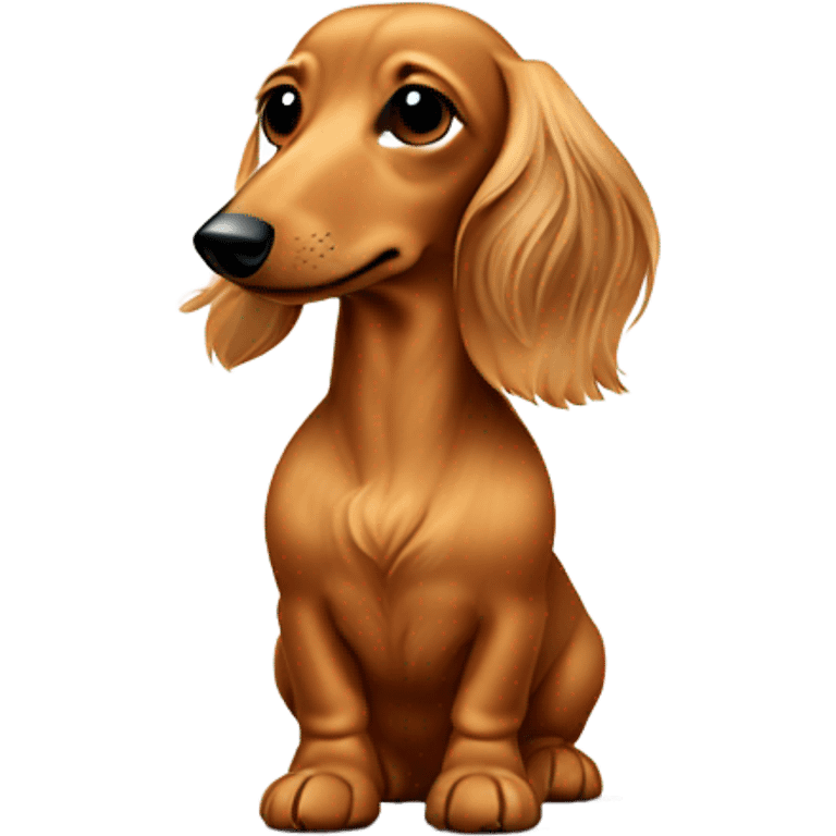 tan long-haired dachshunds emoji