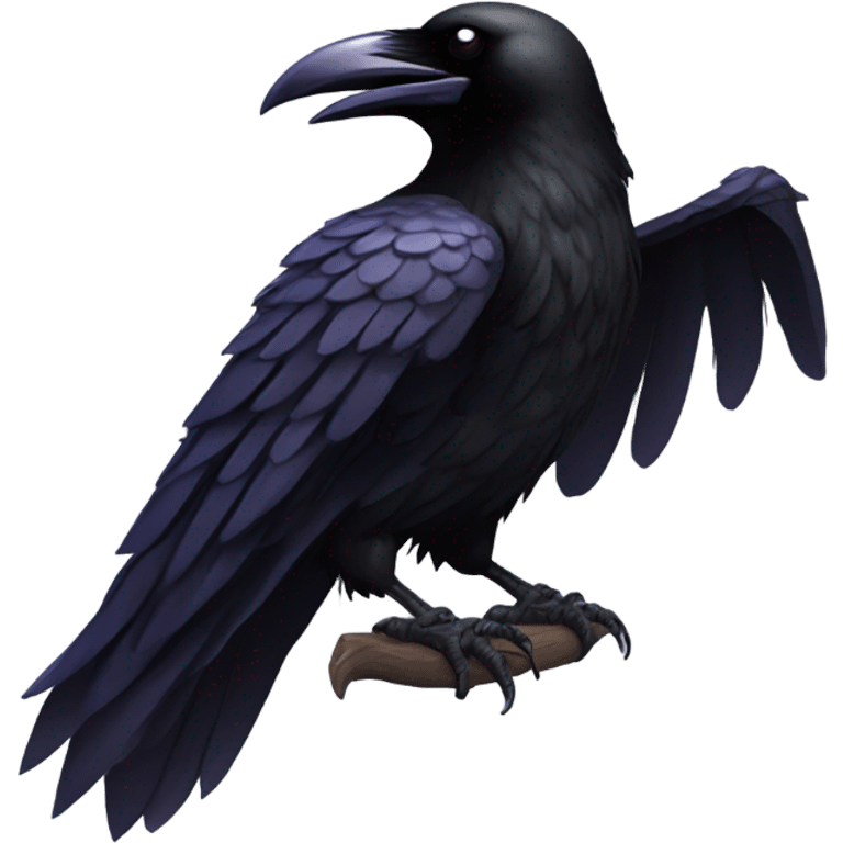 Raven with bat’s wings emoji