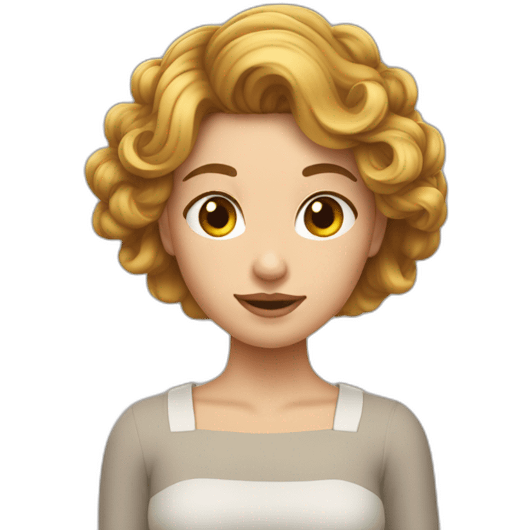 Fille cheveux châtain peau asser claire emoji