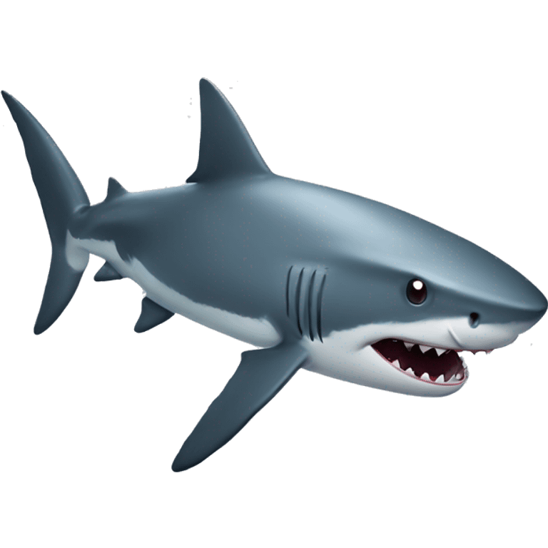 A shark with big teeth  emoji