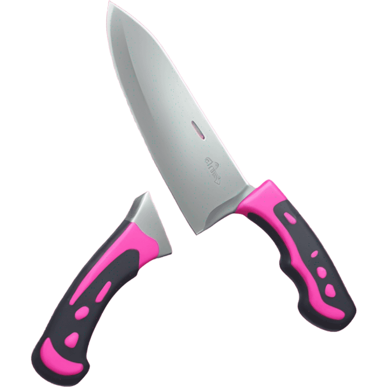 Knife with pink emoji