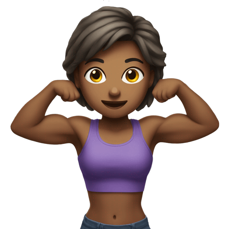 Girl flexing emoji