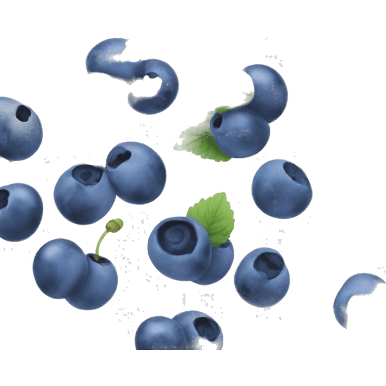 Blue berries being juiced emoji