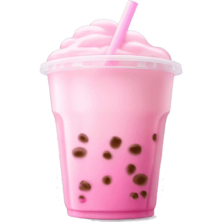 Bubble tea pink milk emoji