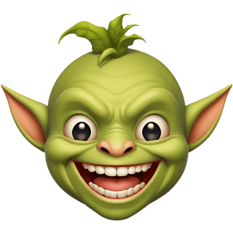 Goblin with a huge smile  emoji