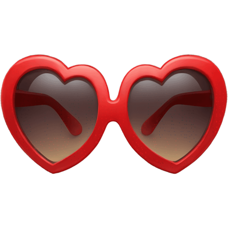 red heart shaped sunglasses emoji