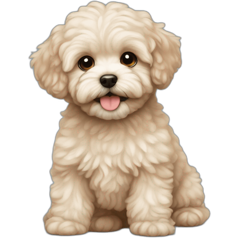 Cute maltipoo boy emoji