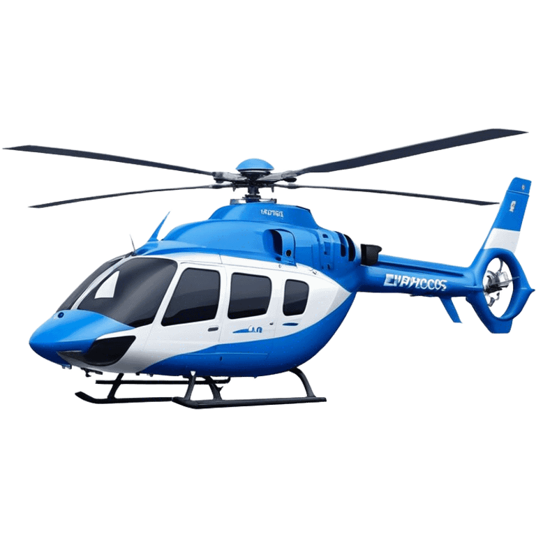 Eurocopter EC135 - Airbus Helicopters (Model Year: 2020) (Iconic colour: Blue and white) emoji