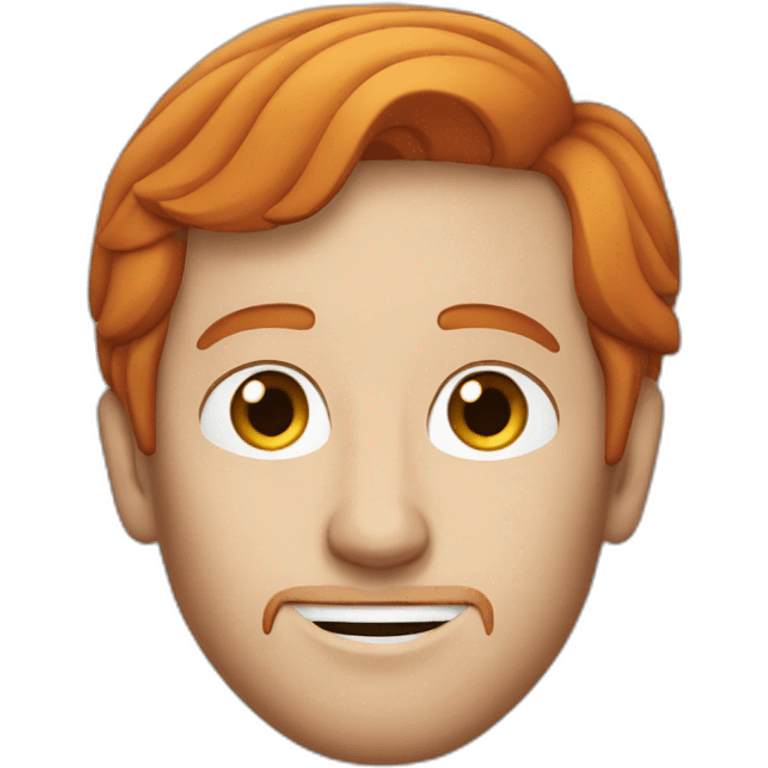 a red hair guy with steve jobs emoji