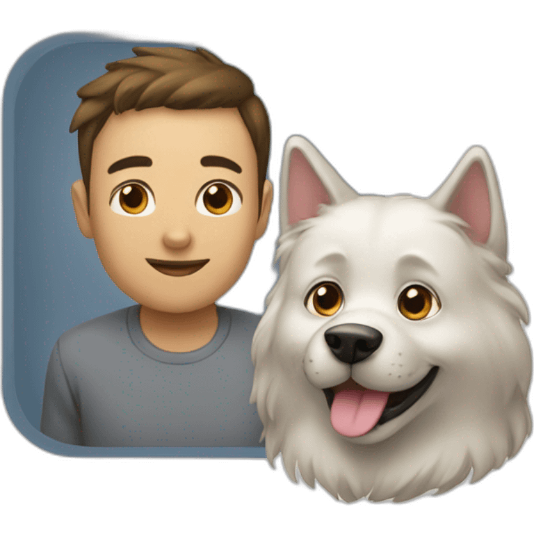 Un chien et un chat emoji