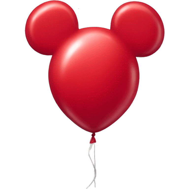 Plain red balloon shaped like Mickey Mouse’s ears emoji