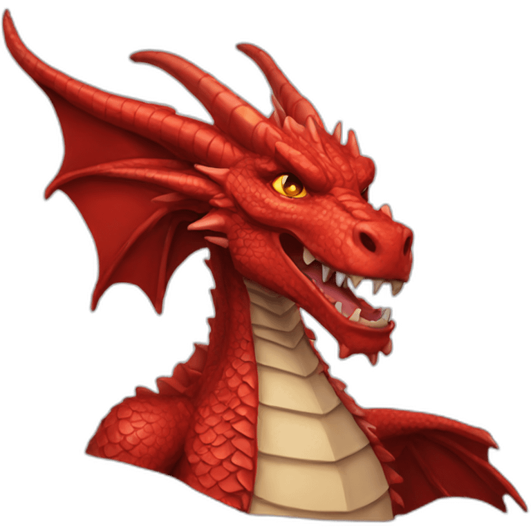 head Red dragon people emoji