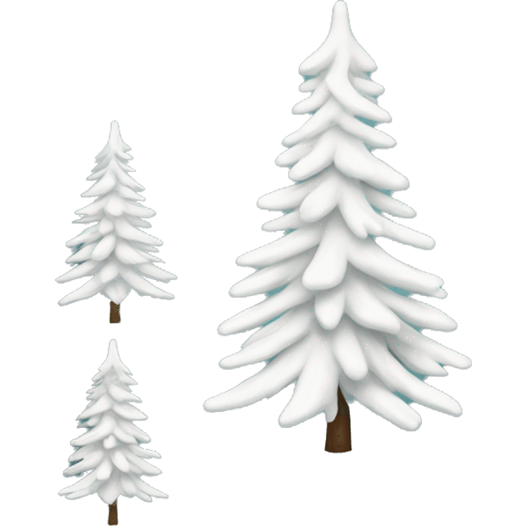  actual white fir christmas tree isolated.  emoji