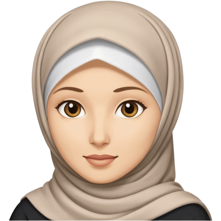 White woman with hijab emoji