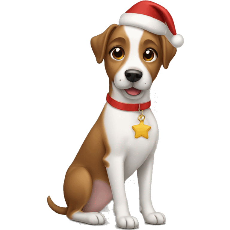 Cristmas dog emoji