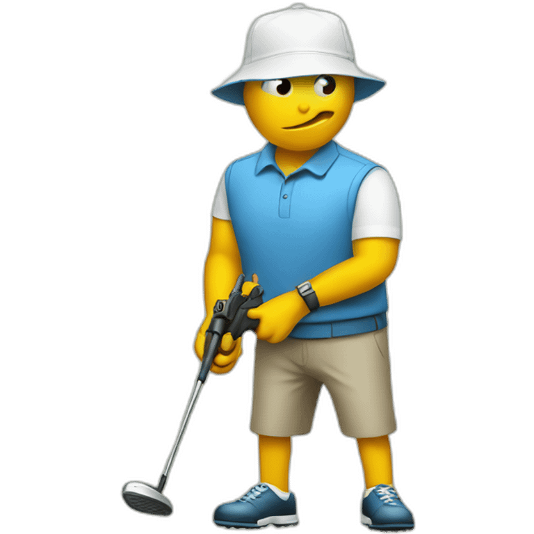 Golf with a gun emoji