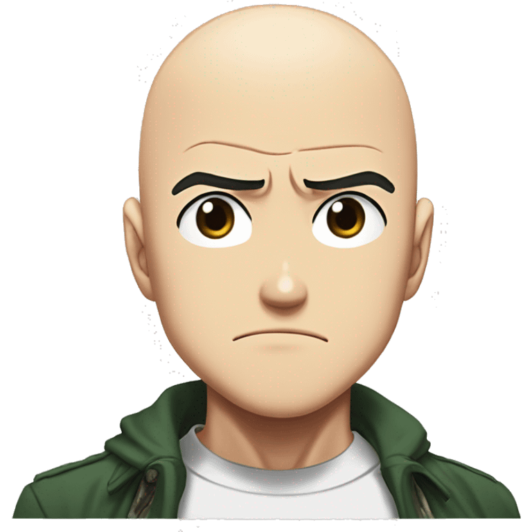 Saitama one punch man pissed off emoji