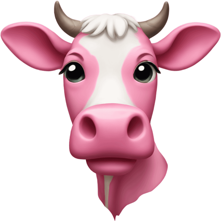 Pink cow emoji