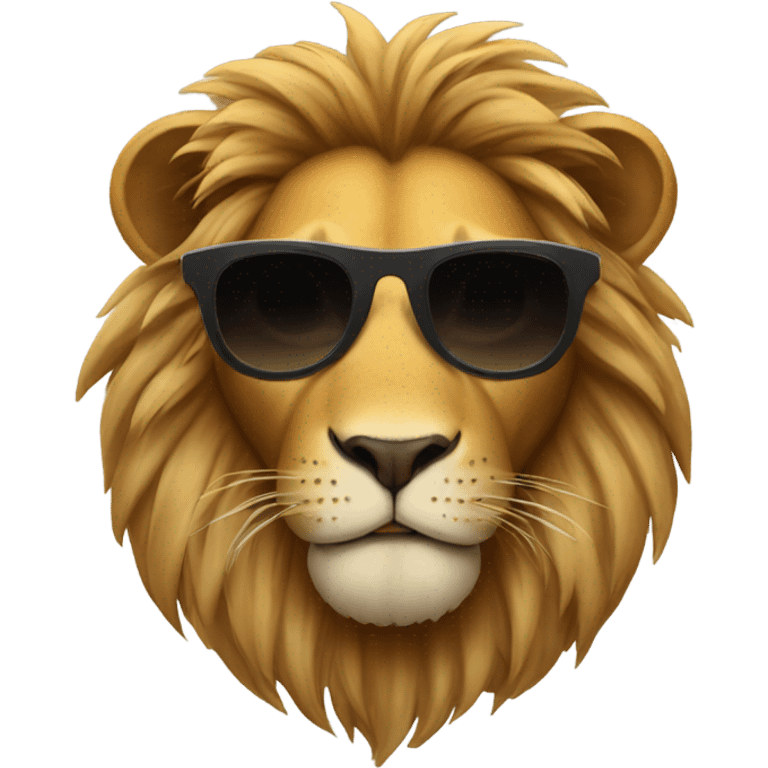 Lion with sunglasses  emoji