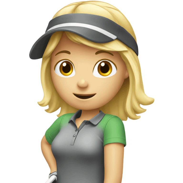 Blond Girl golfing emoji