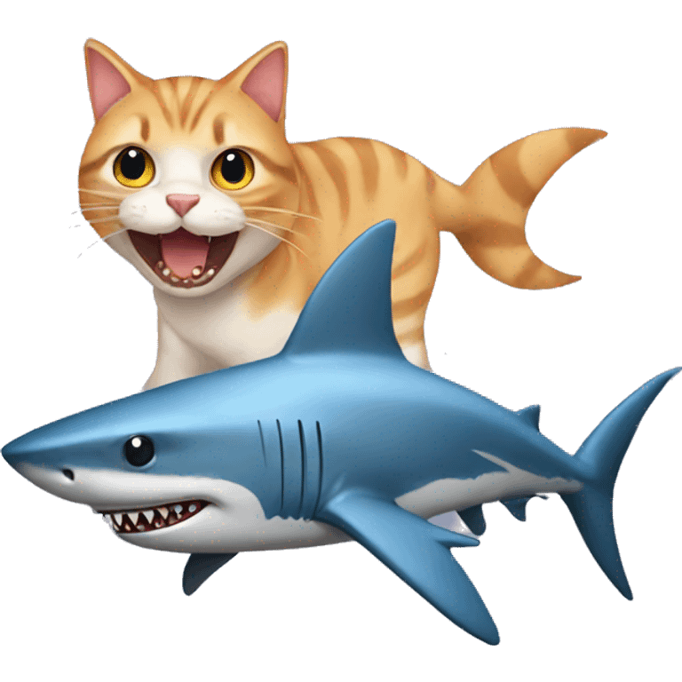 shark with cat emoji