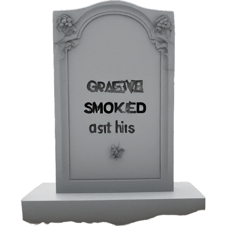 gravestone that says here lies SmokeDevil emoji