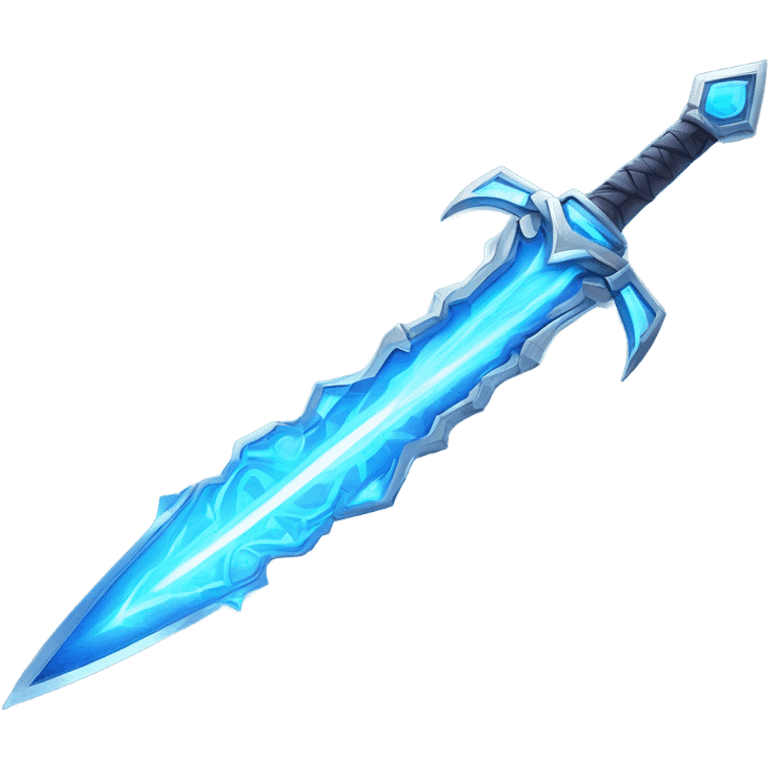 sci-fi multiblade sword-with-blue-ray-blade emoji