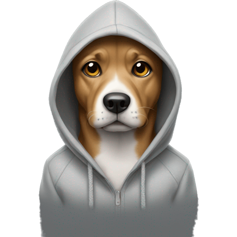 dog wearing a hoodie emoji