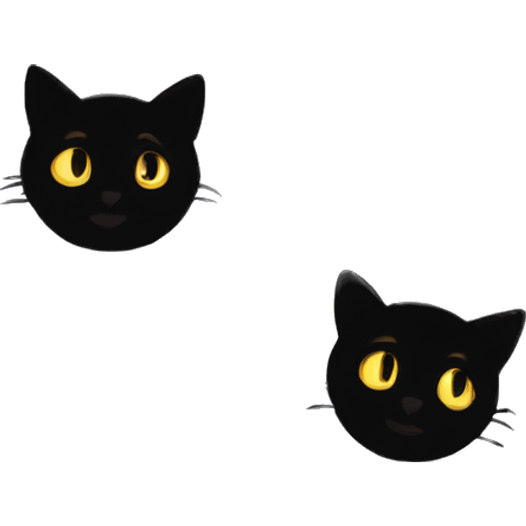 Black cat with a moon emoji